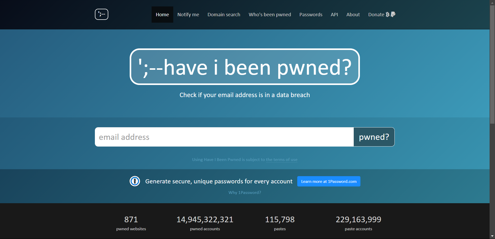 Have I Been Pwned